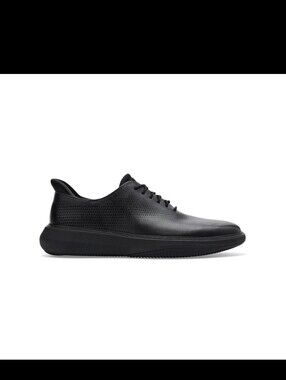 Cole Haan Men's Grand Phaze Laser Quick-On Leather Oxford - Black/Black